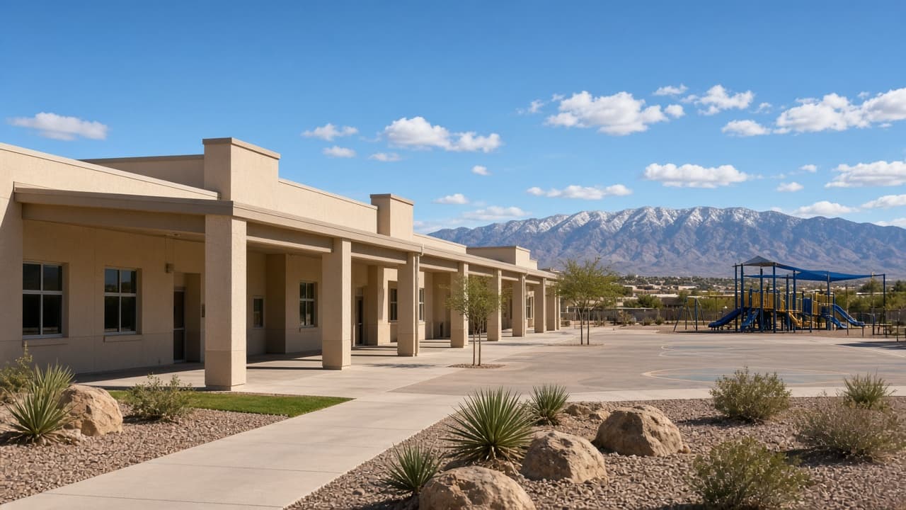 School District Overview — Clark County School District campus exterior near Silverstone Ranch in Northwest Las Vegas