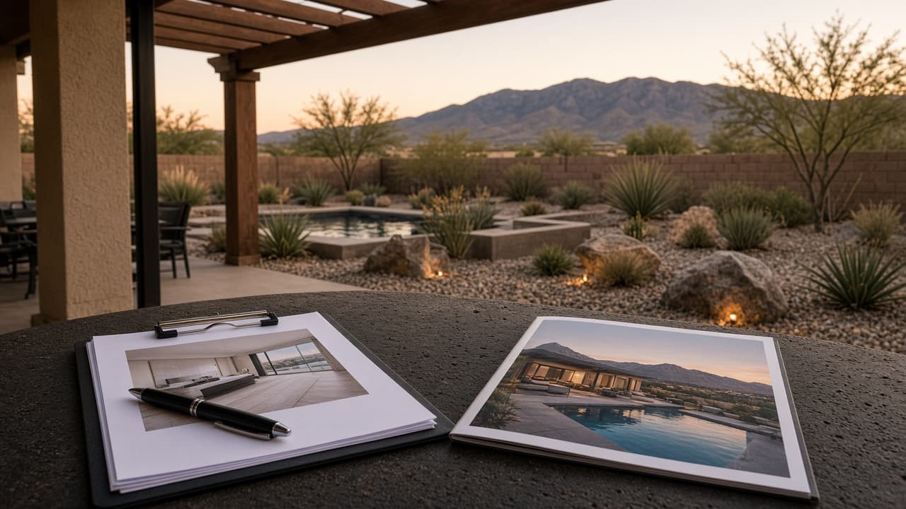 Why Buyers Trust Dr. Jan Duffy — Private home-tour setting on a Silverstone Ranch patio in Northwest Las Vegas