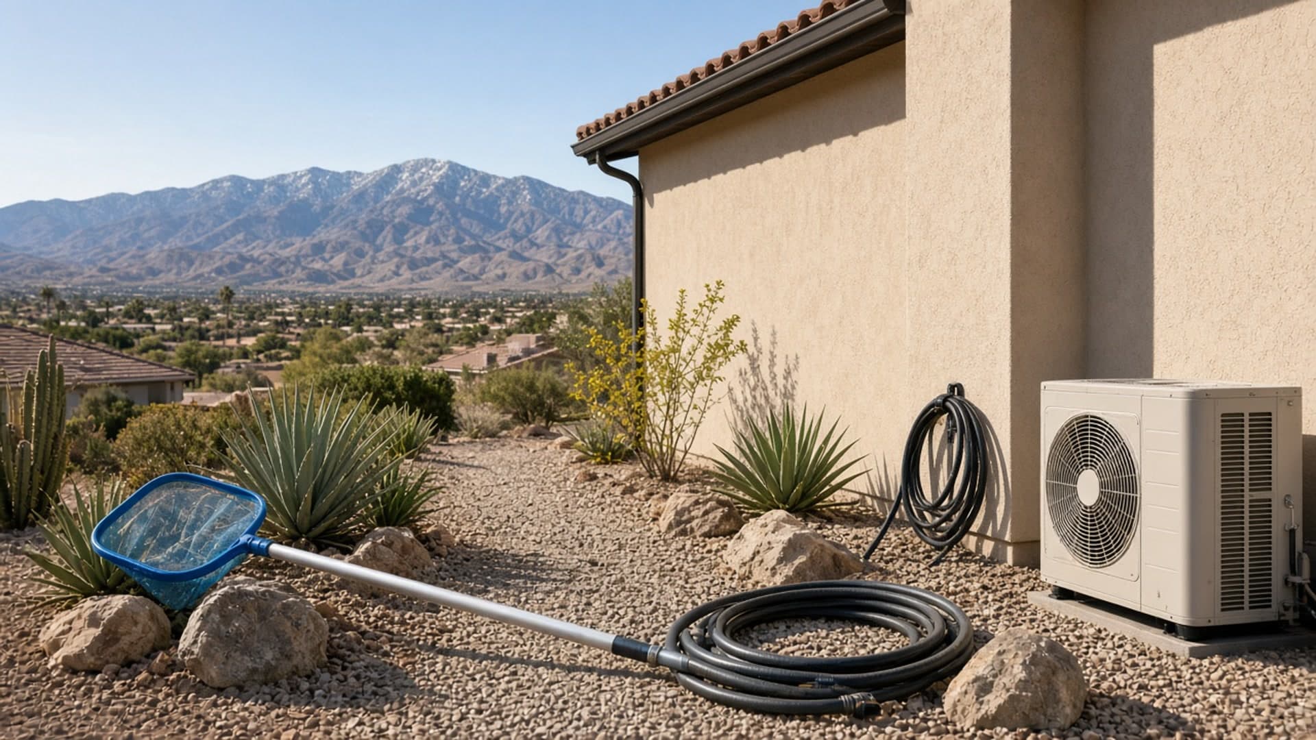 Seasonal Trendline & 2026 Outlook — Seasonal pool and HVAC maintenance at a clay-tile Silverstone Ranch home in Las Vegas