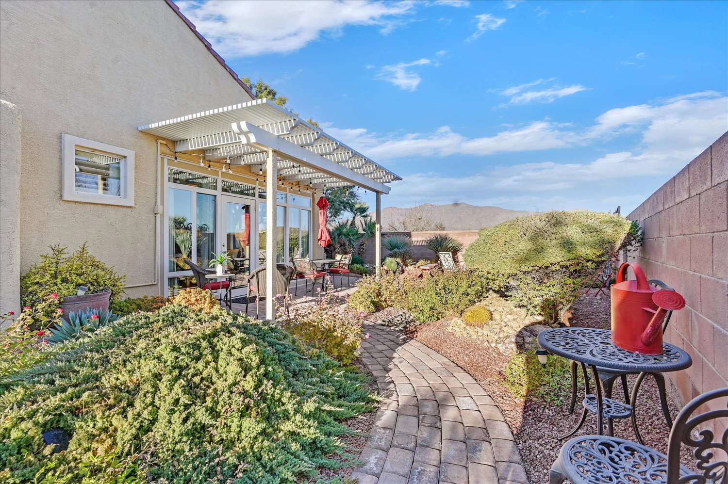 Aerial view of desert edge adjacent to the neighborhood